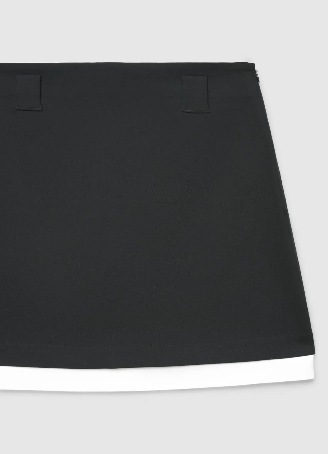 Calliope Mini jupe droite femme bord contraste zip latéral