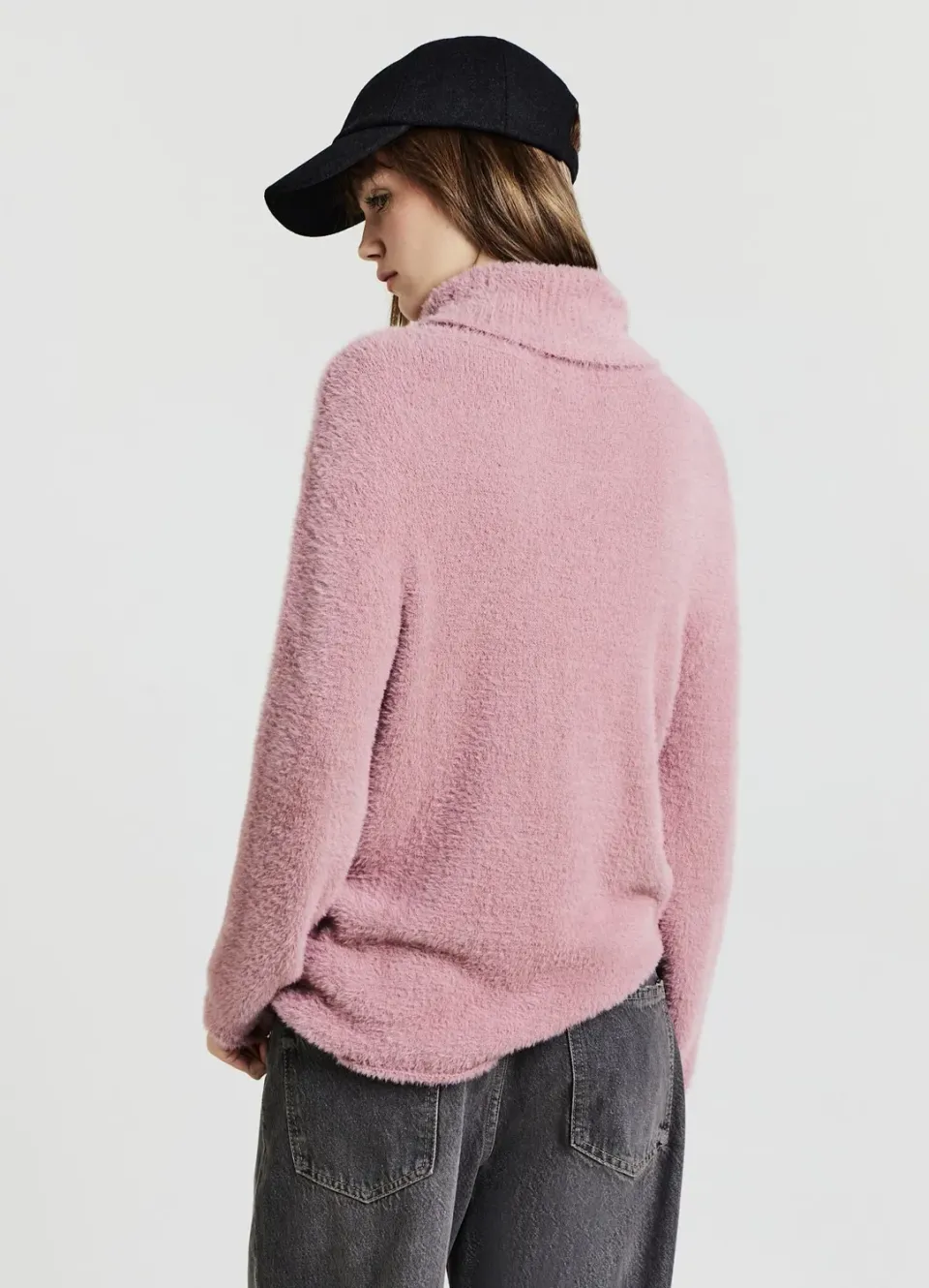 Calliope pull col roulé femme uni effet doux