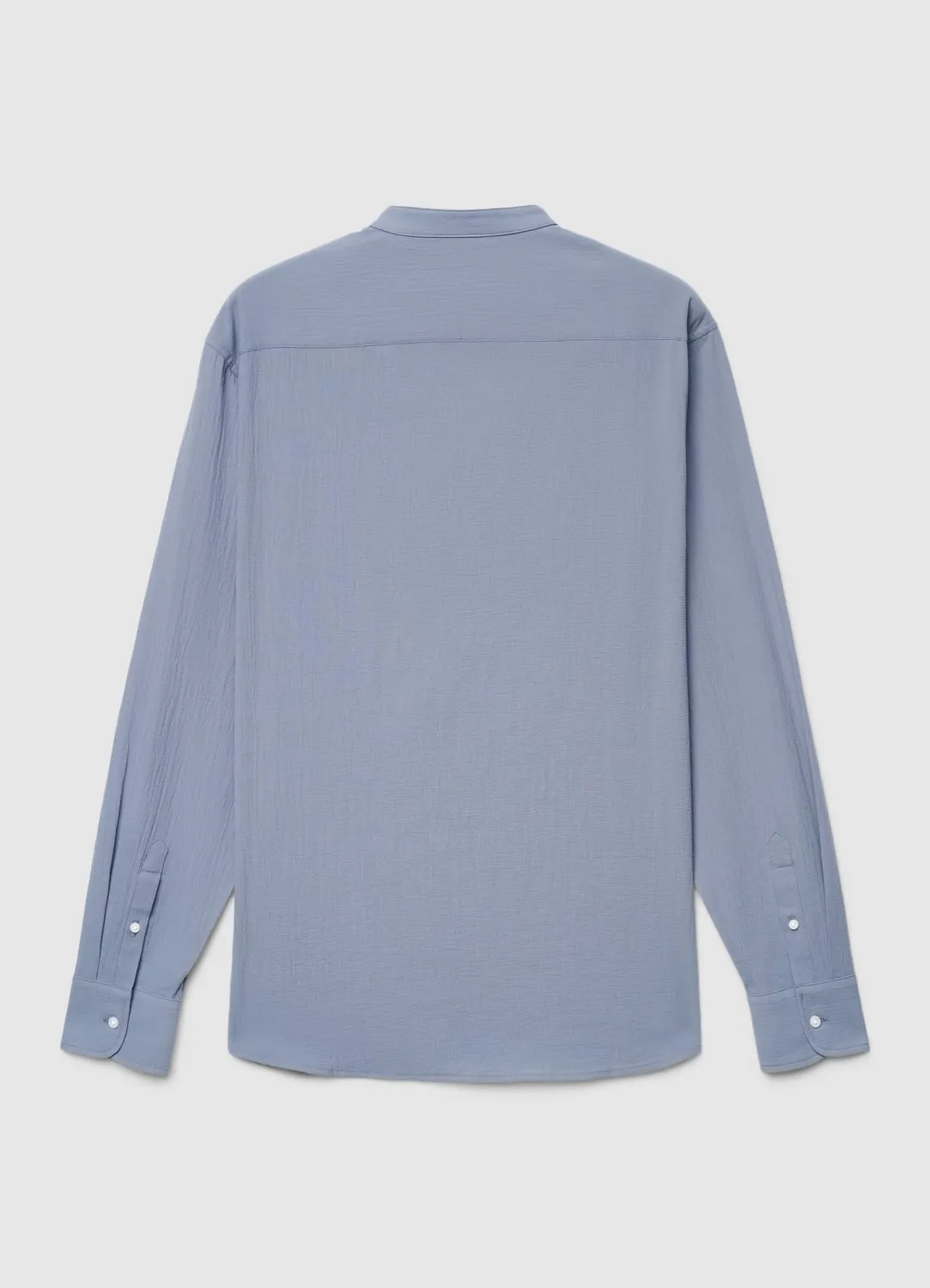 Calliope chemise col mao homme unie manches longues