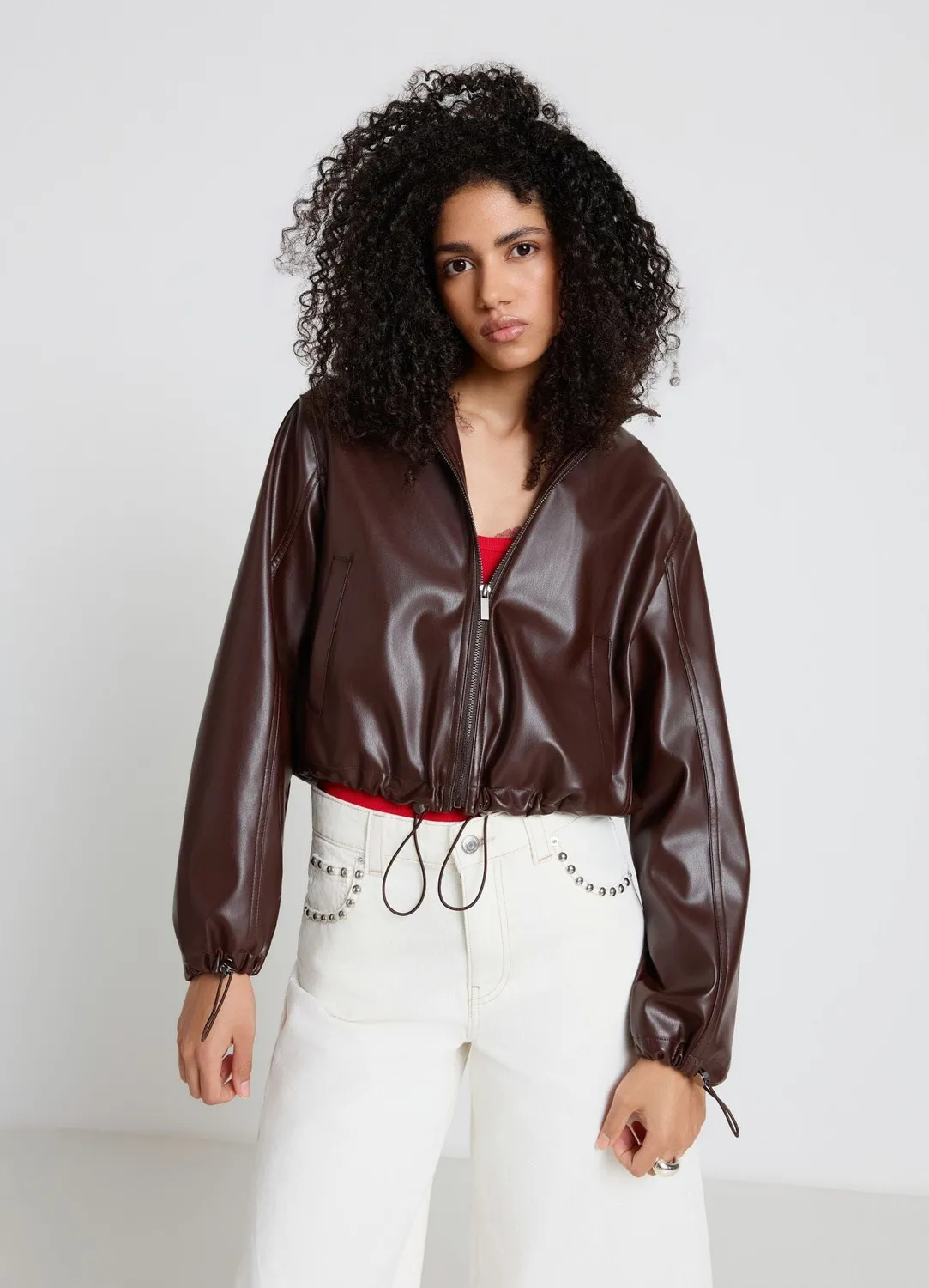 Calliope blouson femme col montant effet cuir