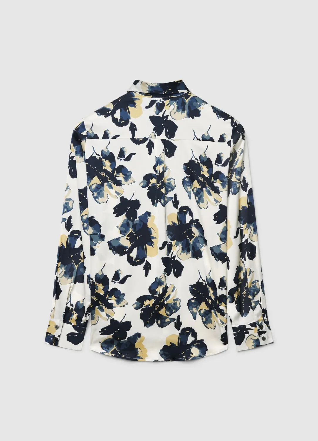 Calliope chemise femme fleurs satinée manches longues