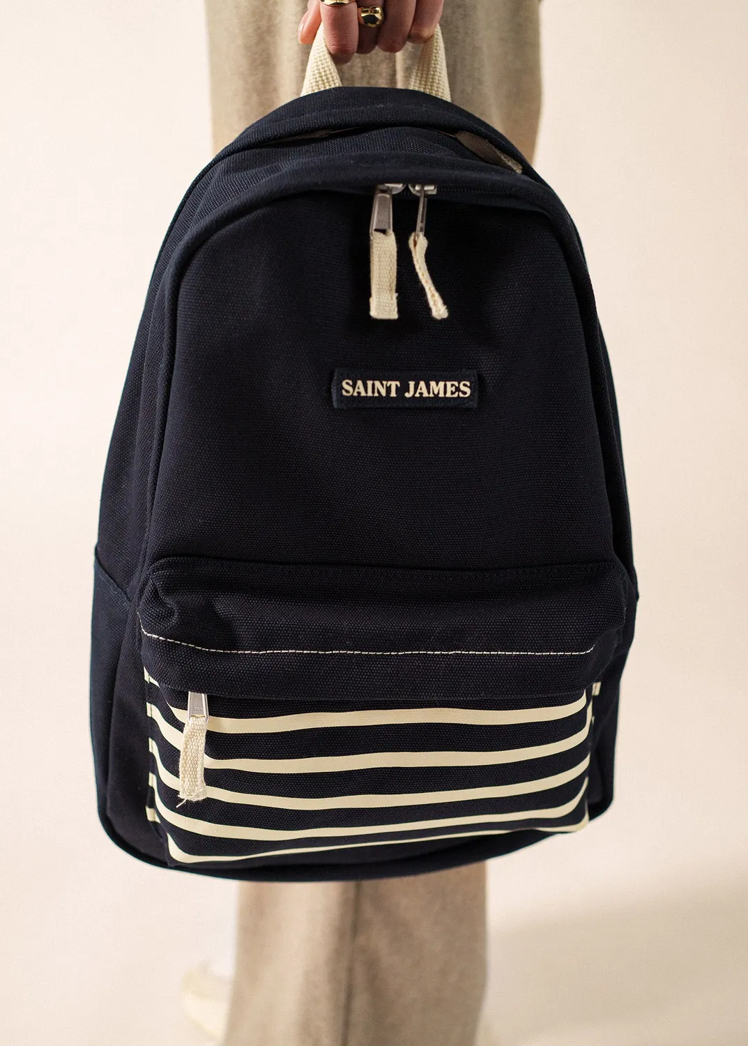 Saint James sac à dos navy canvas coton