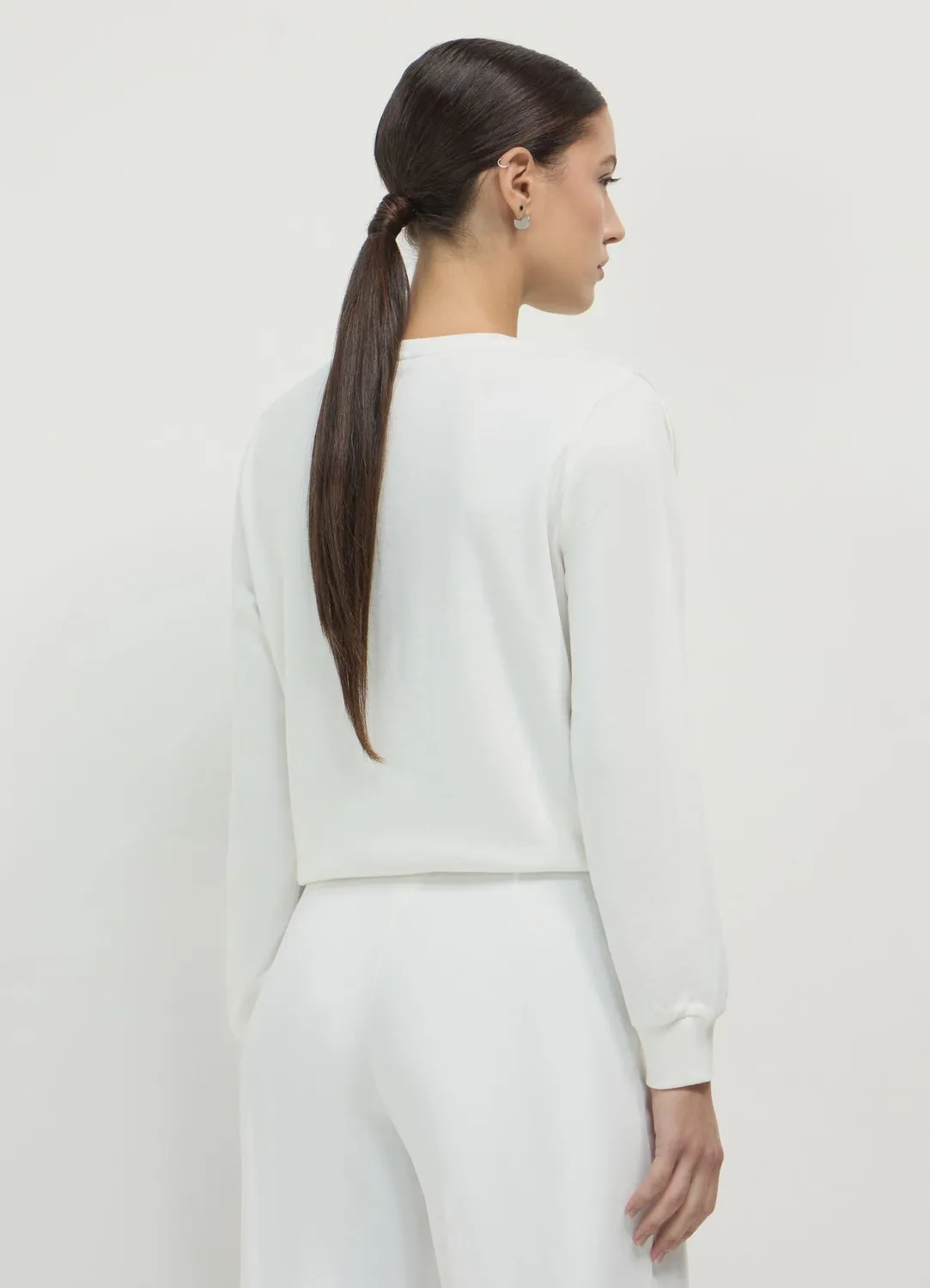 Calliope sweat col rond nœud coton femme