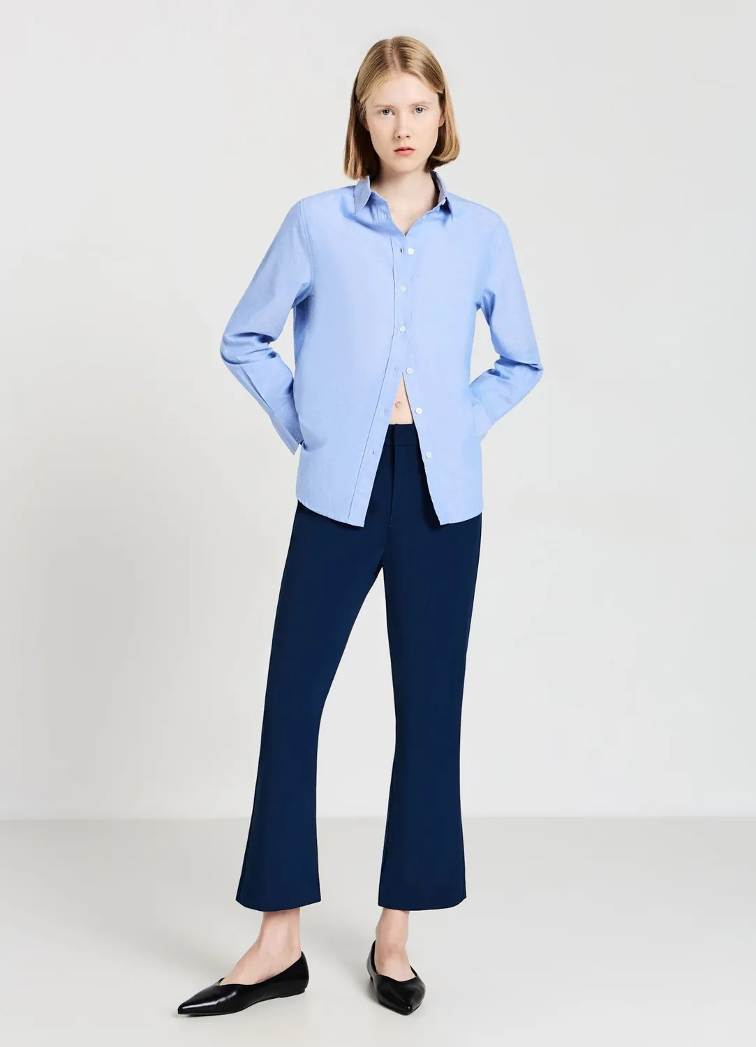 Calliope pantalon flare femme mini évasé taille haute