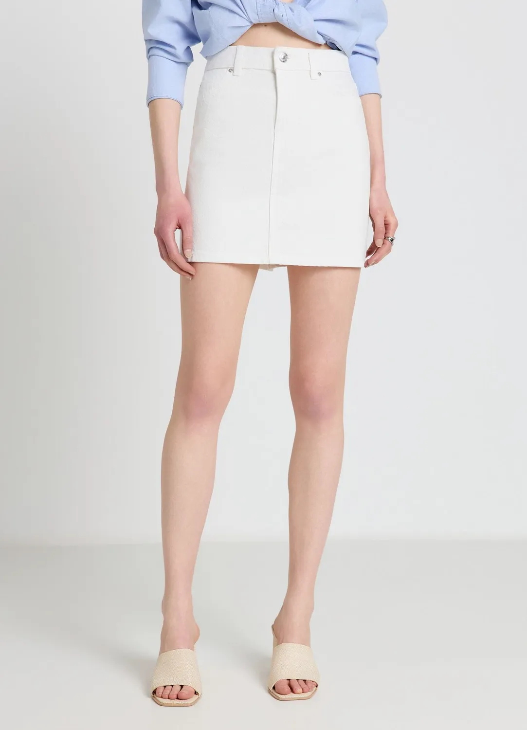 Calliope mini jupe denim femme évasée 5 poches