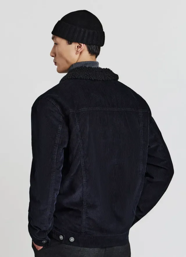 Calliope veste homme matelassée col fourrure L