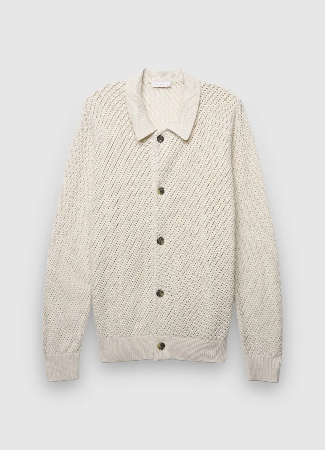Calliope cardigan homme col chemise ajouré