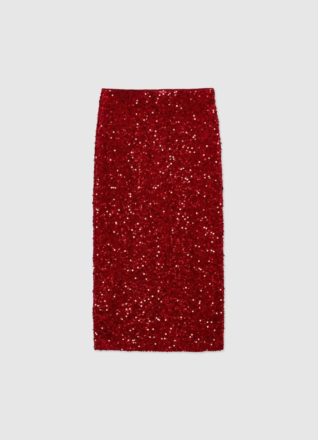 Calliope Longuette Chenille Jupe Femme Paillettes Fendue