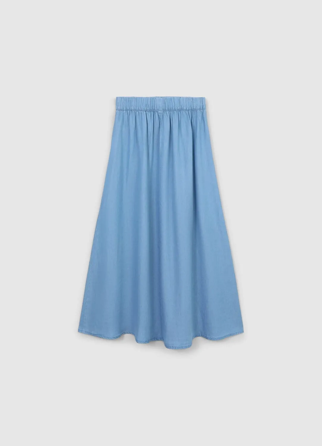 Calliope jupe longue femme unie taille élastique