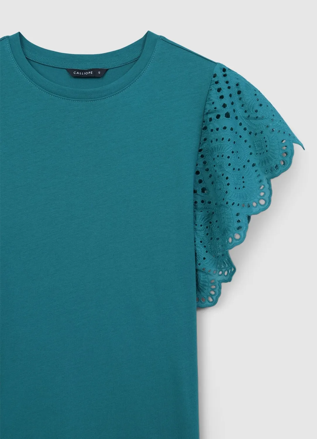 Calliope t-shirt coton volant sangallo femme