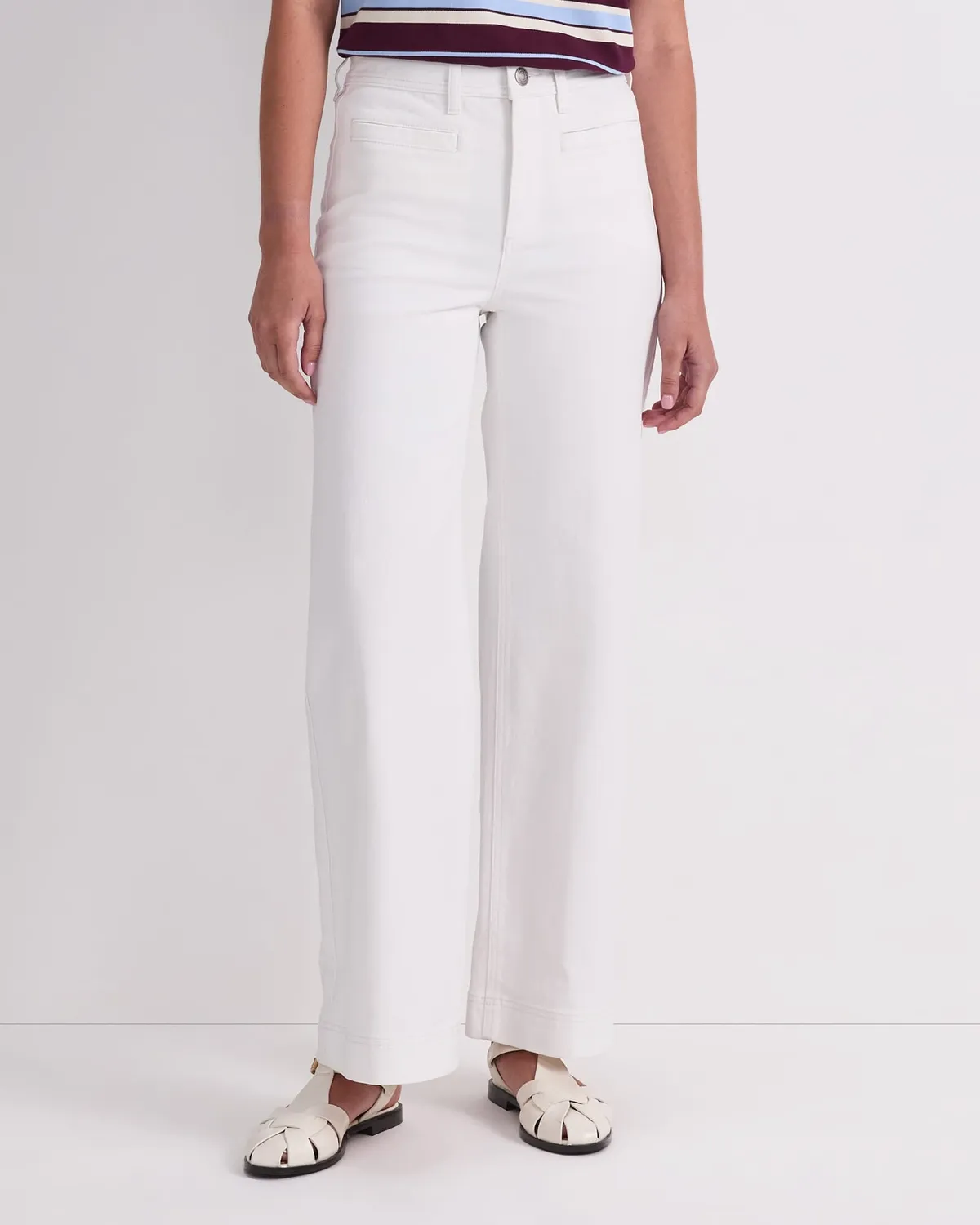 Sportscraft Tessa Wide Leg Jean jean blanc large