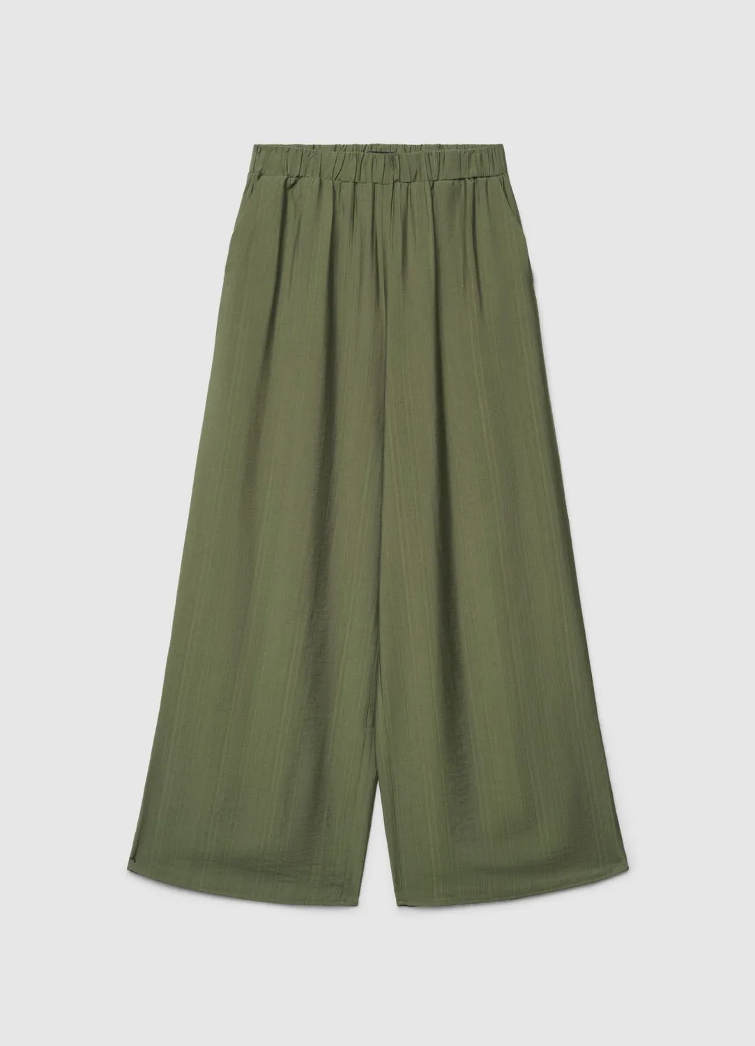 Calliope palazzo pantalon large uni taille haute