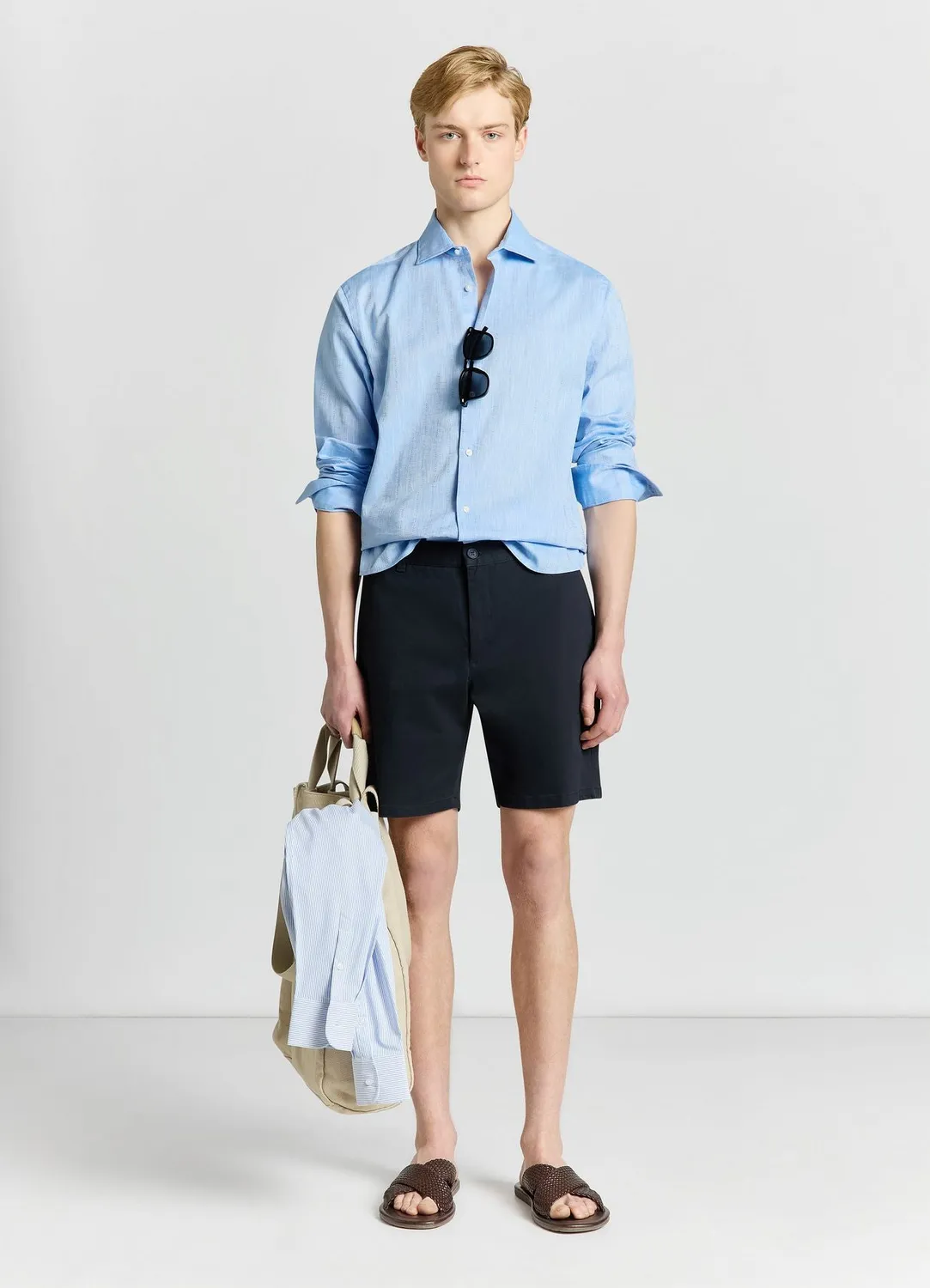 Calliope Bermuda uni homme avec poches