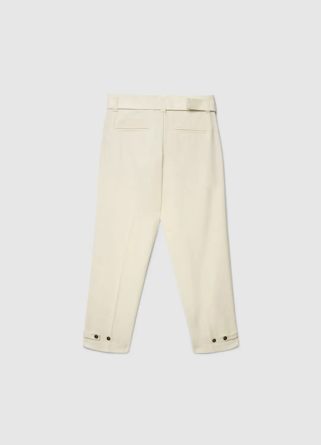 Calliope pantalon homme lin ceinture à revers