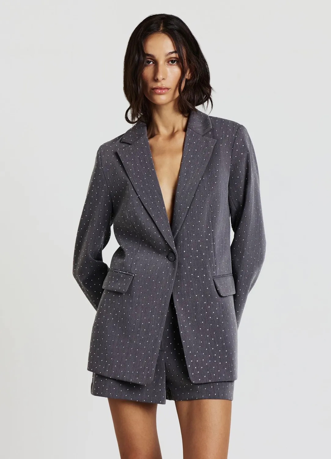 Calliope veste blazer strass femme effet mélangé
