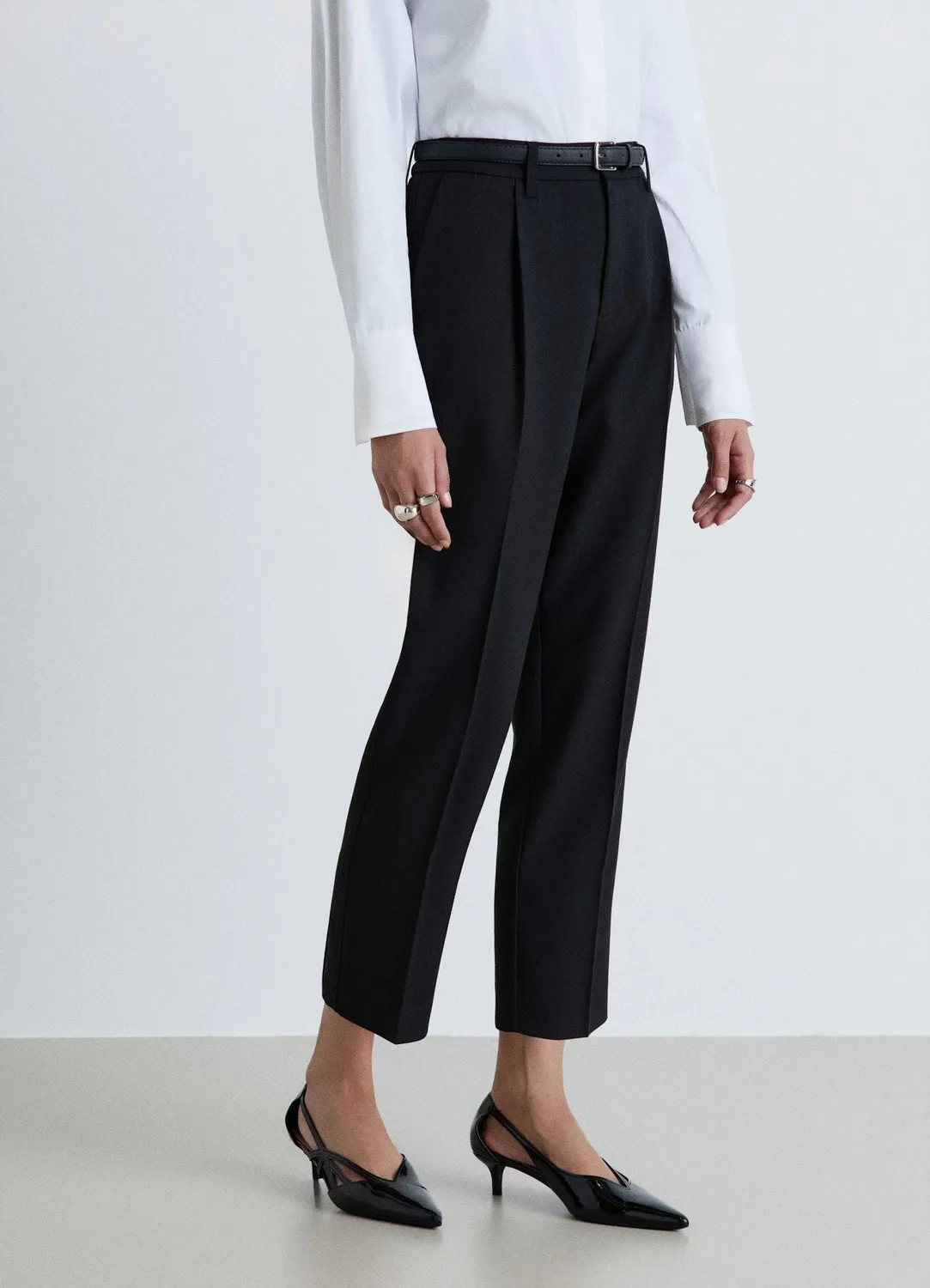Calliope Pantalon pinces femme droit uni bureau