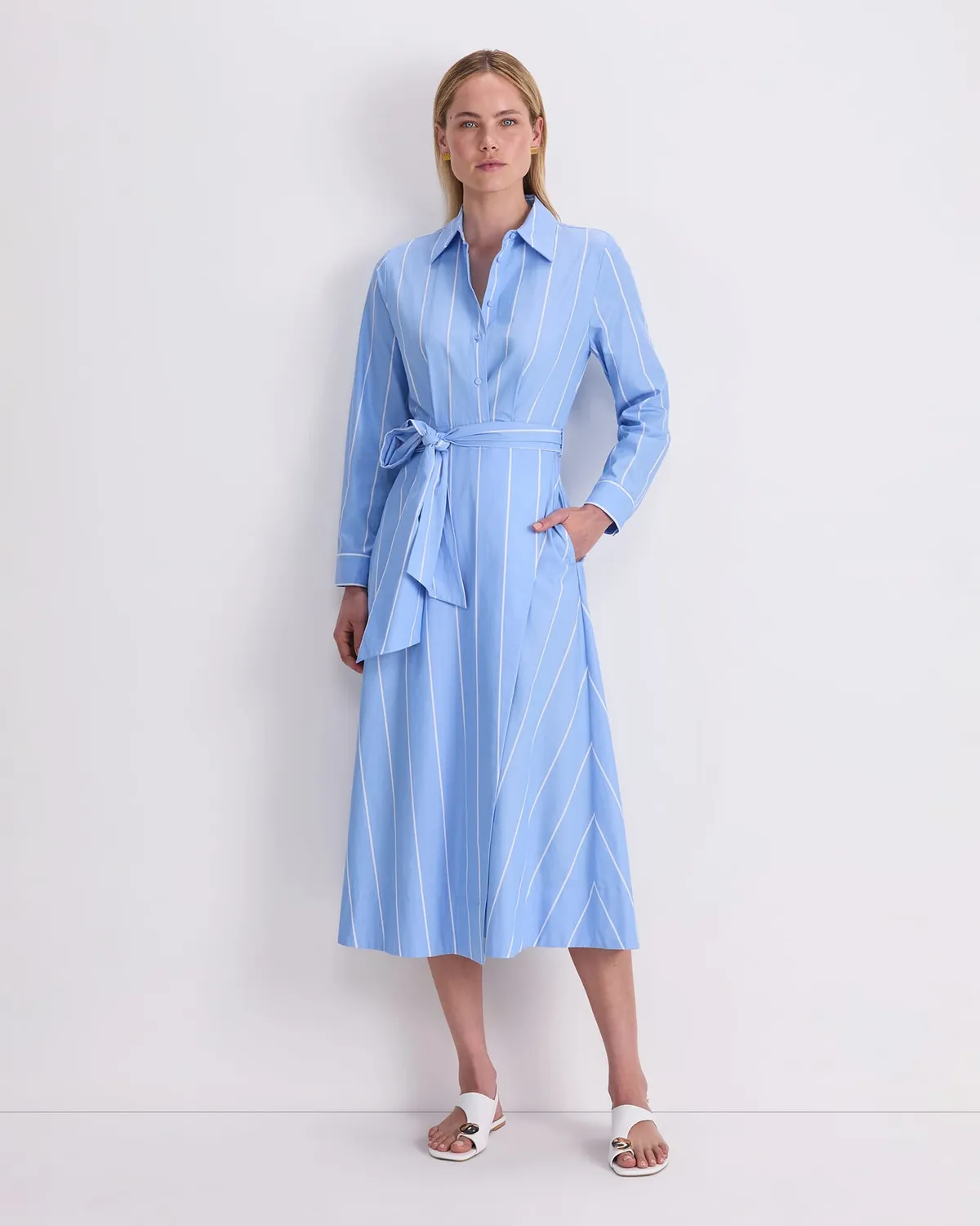 Sportscraft Etta robe chemise midi rayée