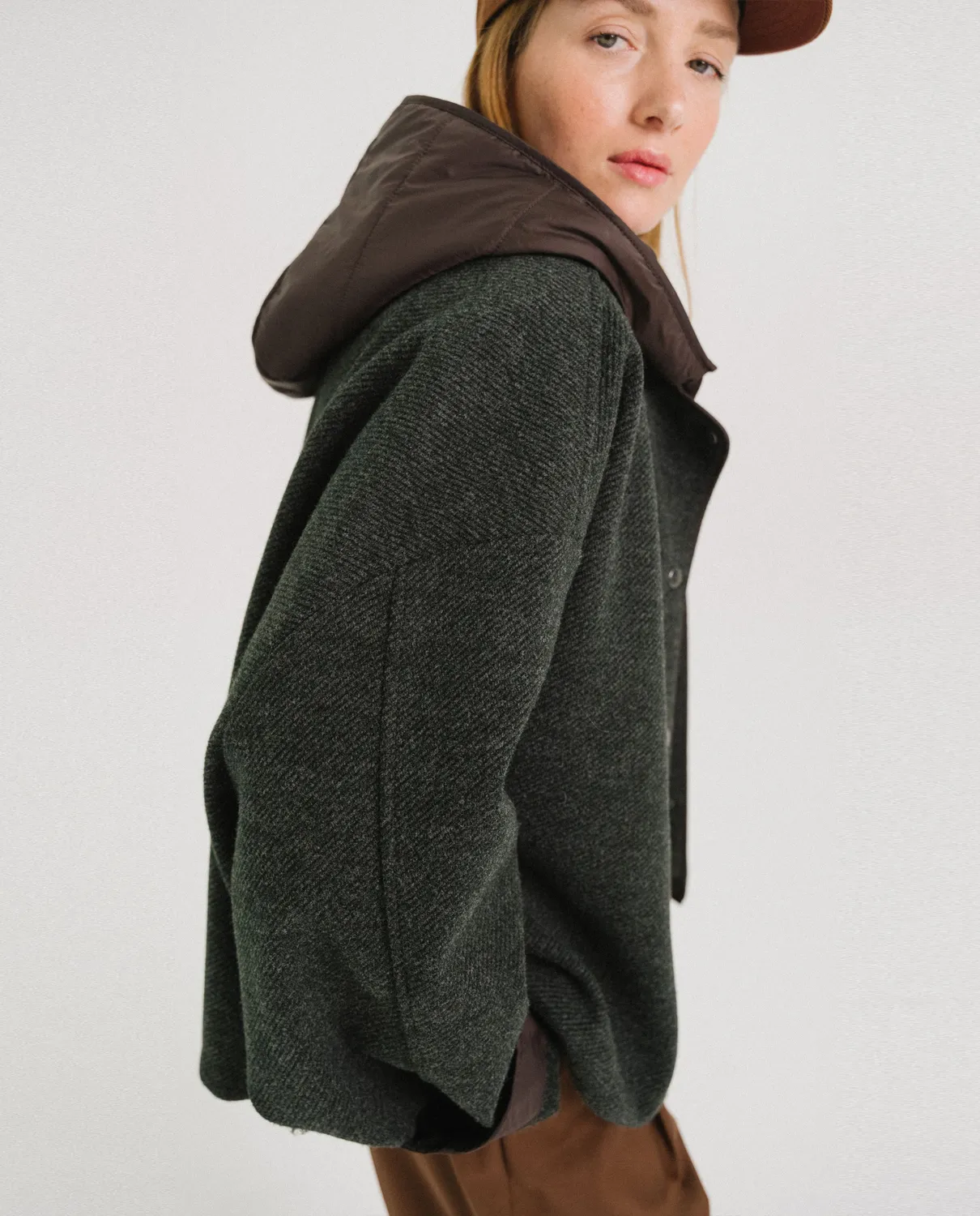 TINSELS FRIENDS blouson anthracite lainage technique