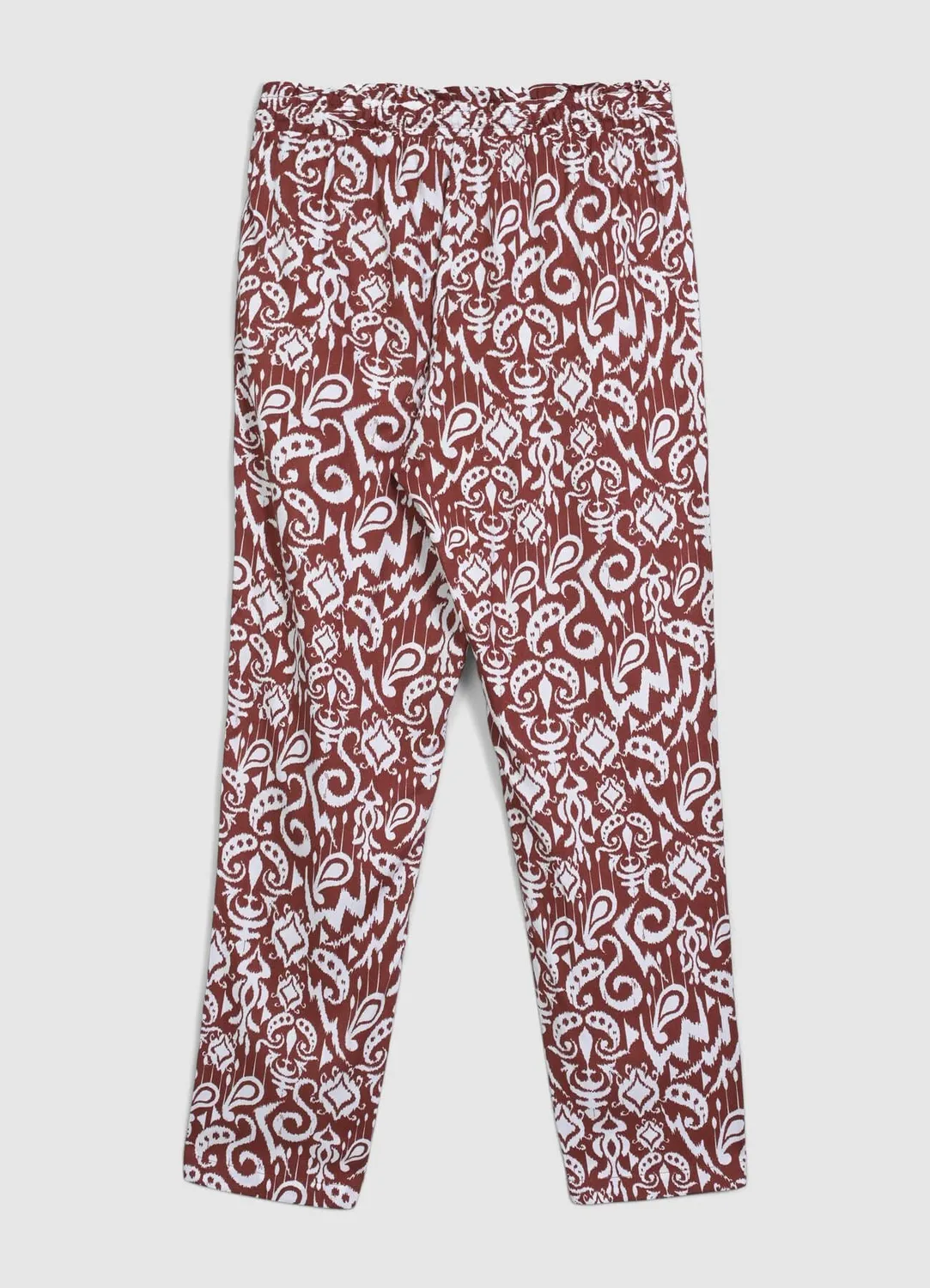 Calliope pantalon imprimé femme cordon taille regular