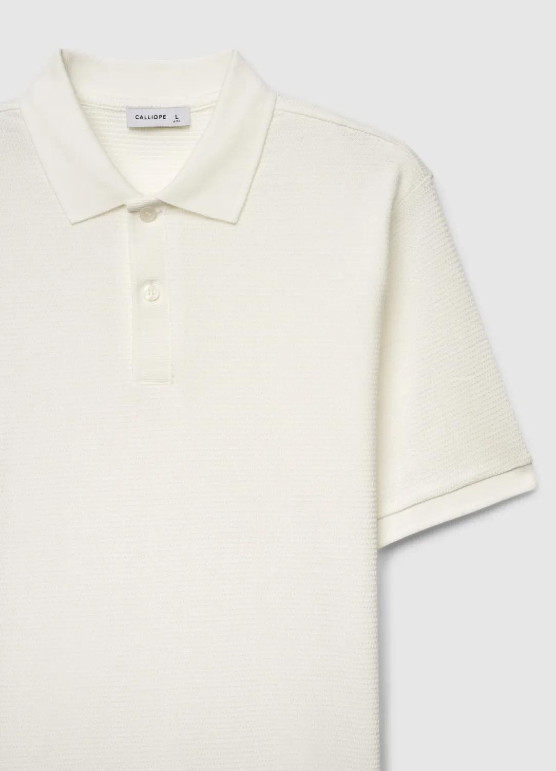 Calliope polo homme uni manches courtes col boutonné