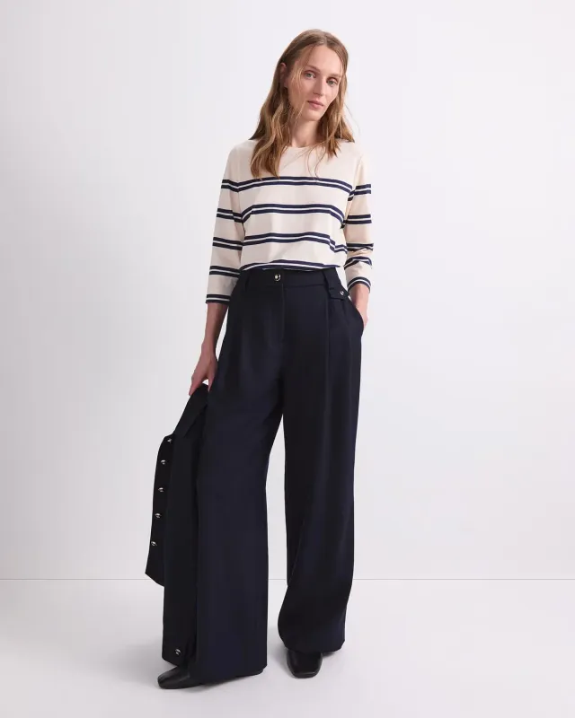 Sportscraft Stripe t-shirt coton rayé manches 3/4