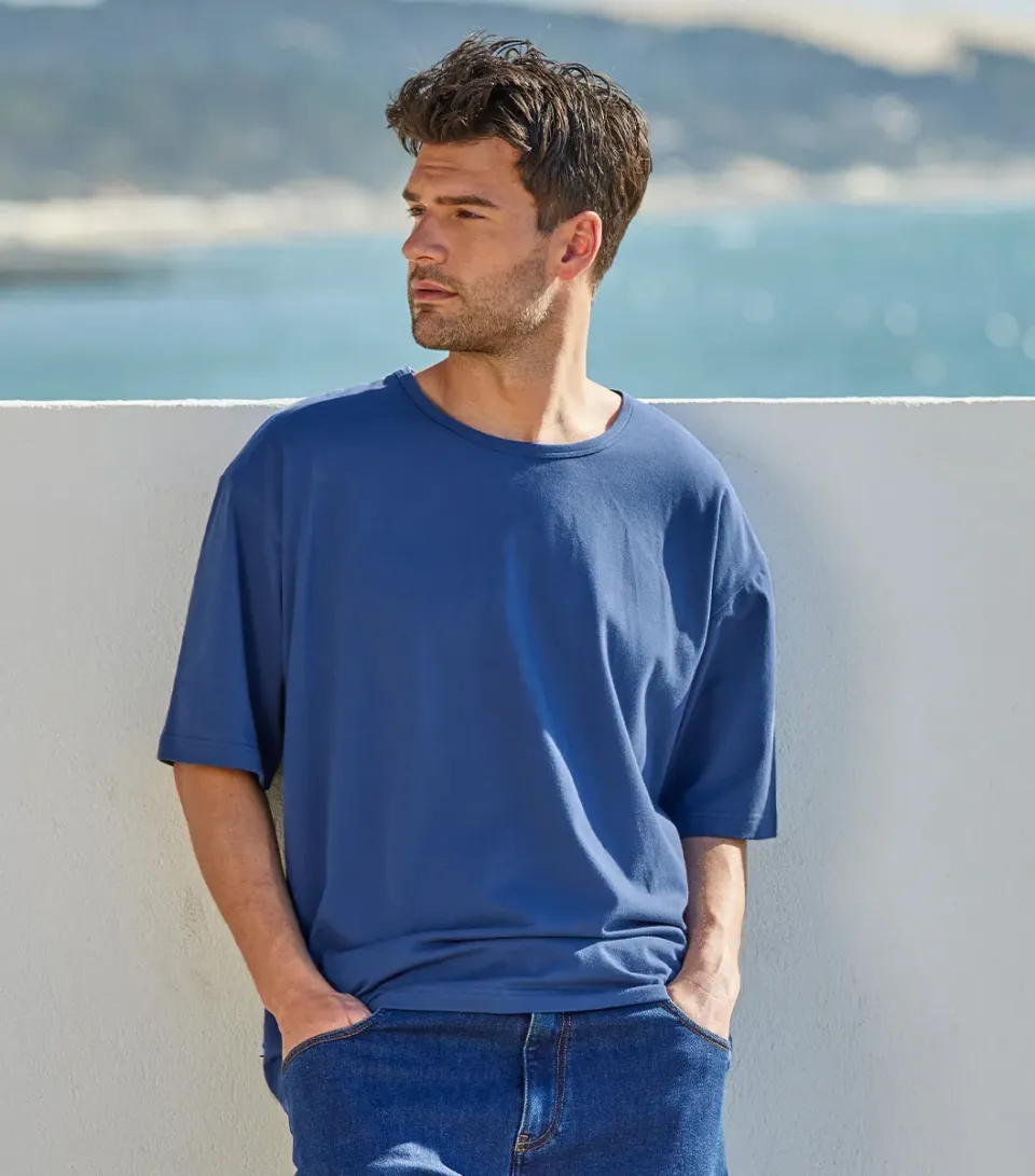 Cocorico Intemporel t-shirt oversize homme bleu jean 230g