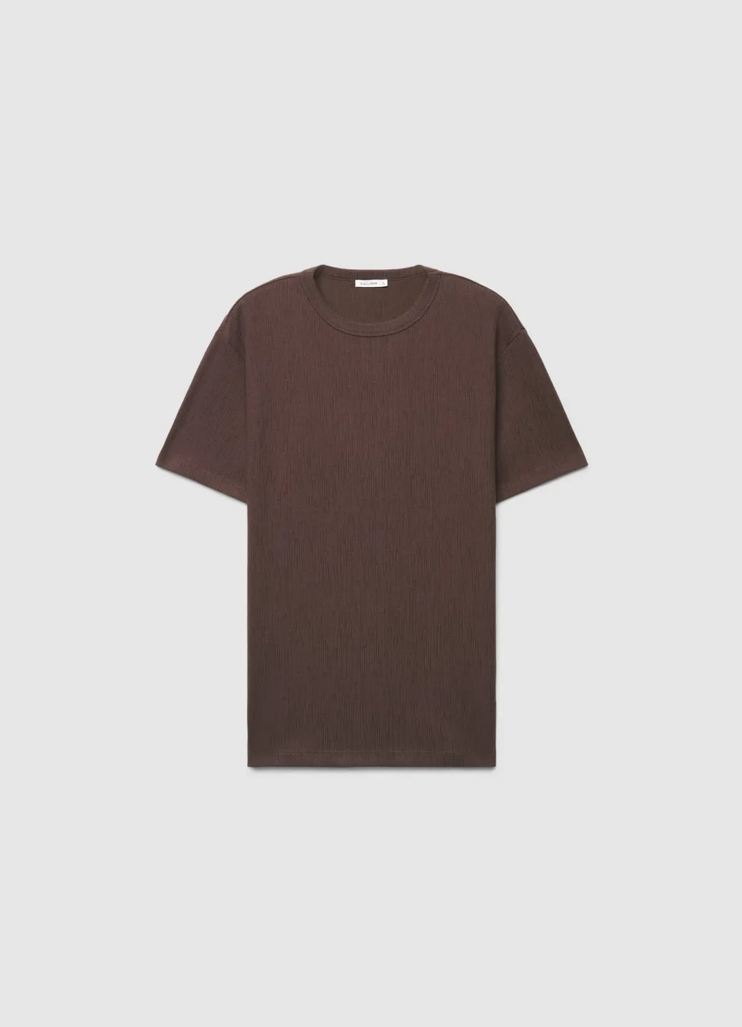 Calliope t-shirt côtelé homme col rond coton