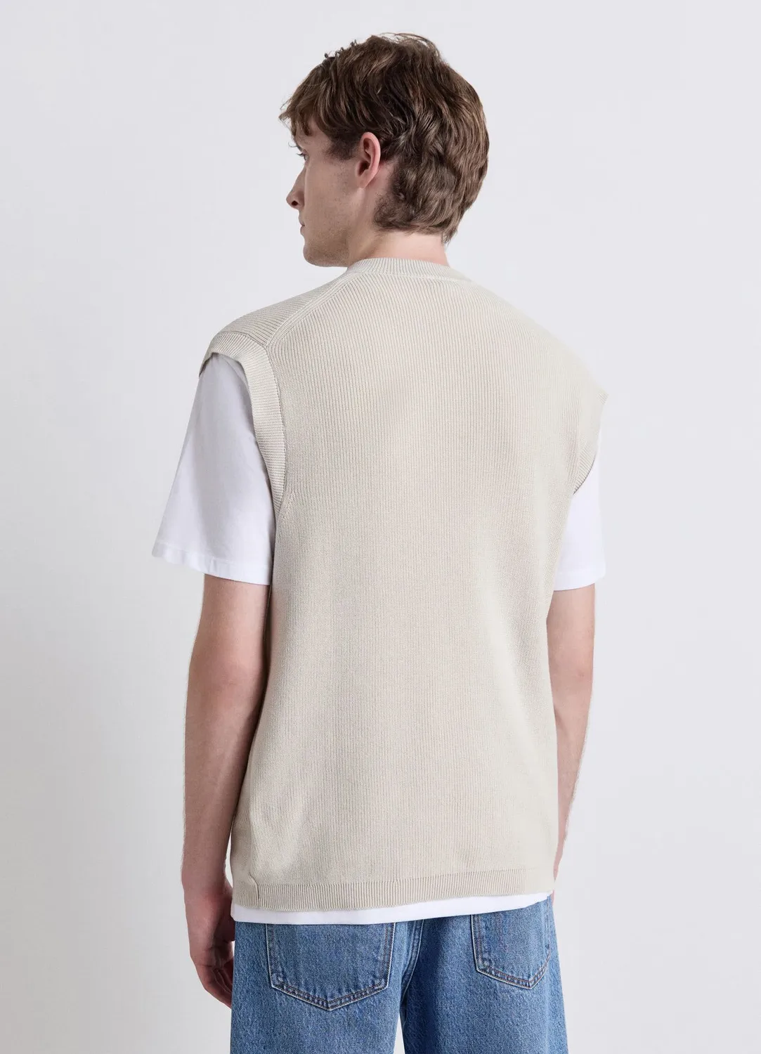 Calliope Col V gilet homme sans manches en maille