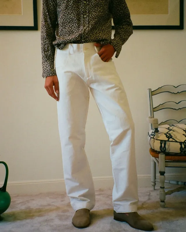 Erevan Barclay Canva pantalon blanc