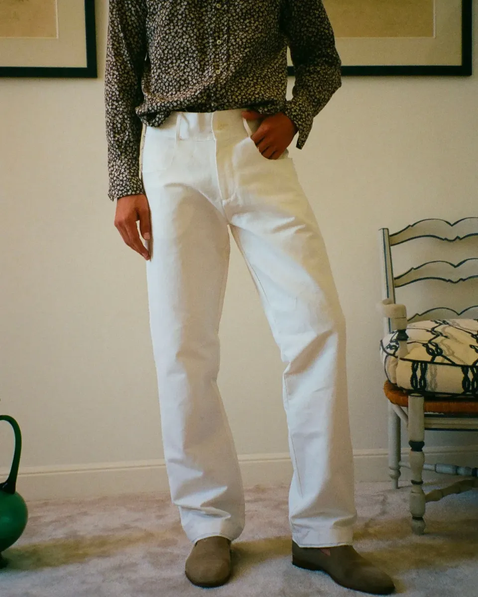 Erevan Barclay Canva pantalon blanc