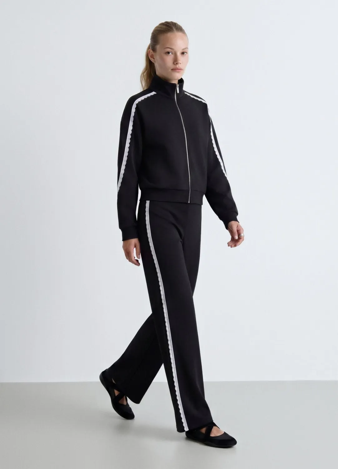 Calliope legging flare femme dentelle taille haute