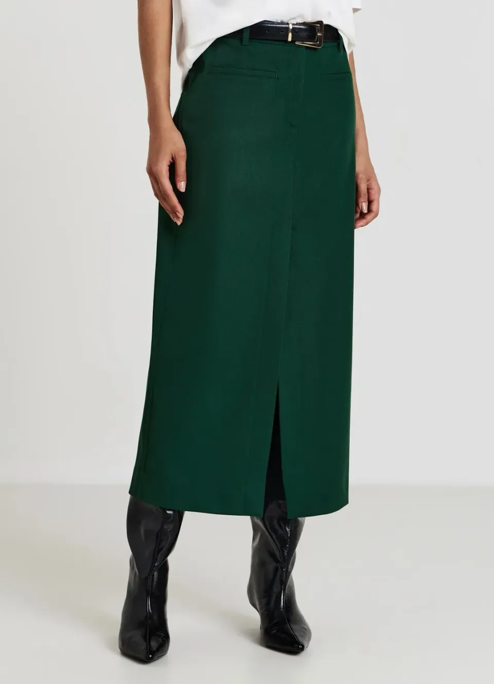 Calliope midi jupe femme fente poches