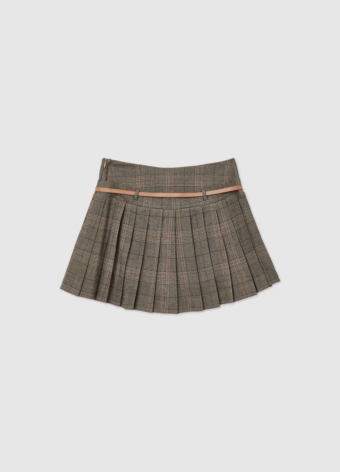 Calliope Pantagonna pieghe jupe-culotte carreaux ceinture