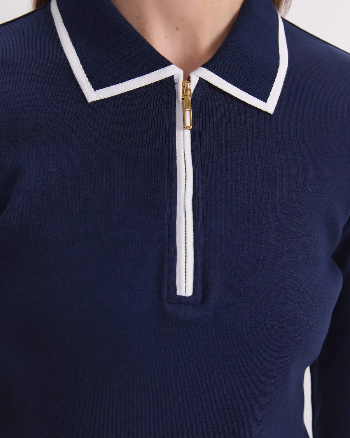 Sportscraft Lucy sweat coton col zippé femme