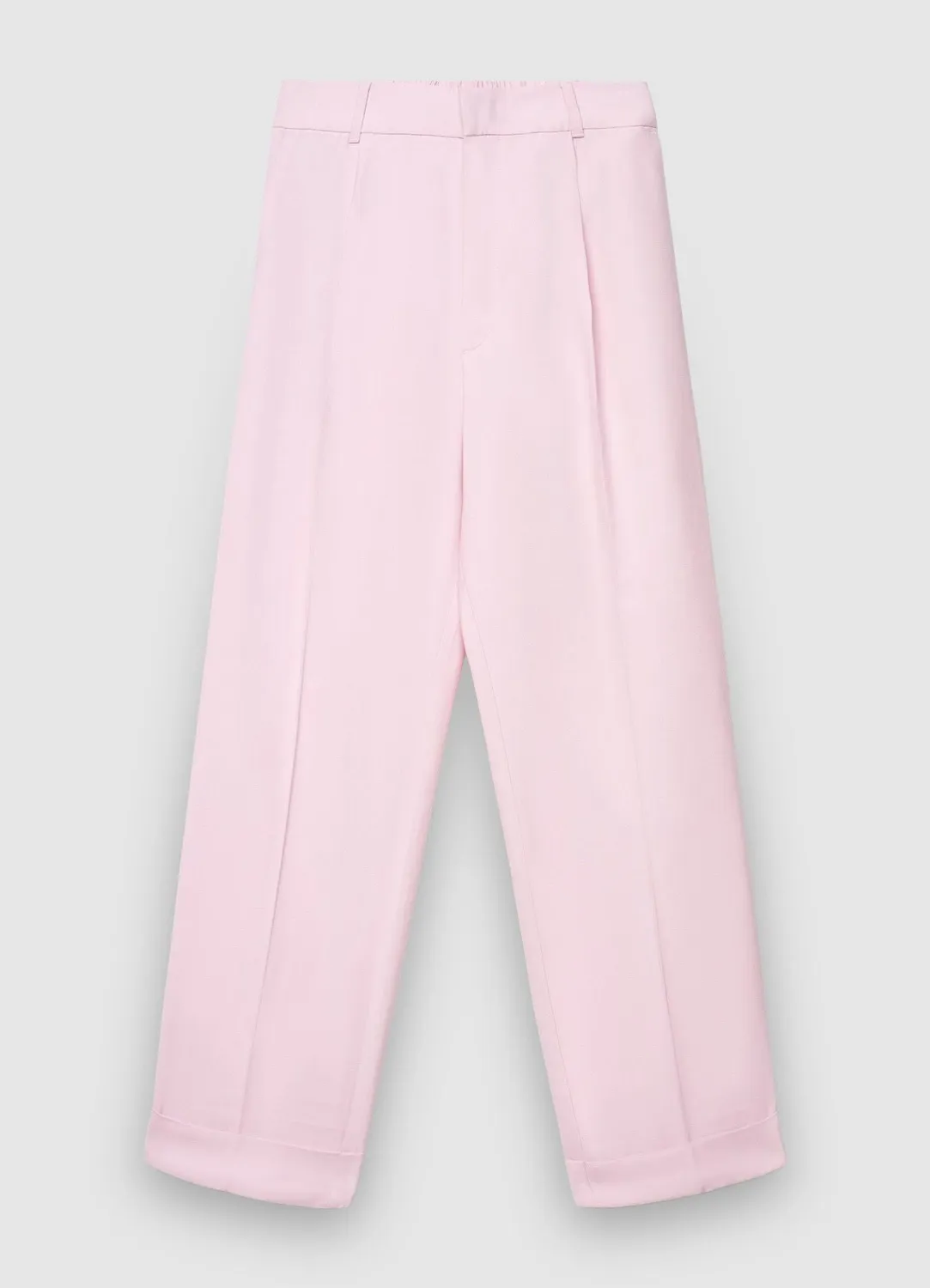 Calliope pantalon femme à revers uni coupe droite