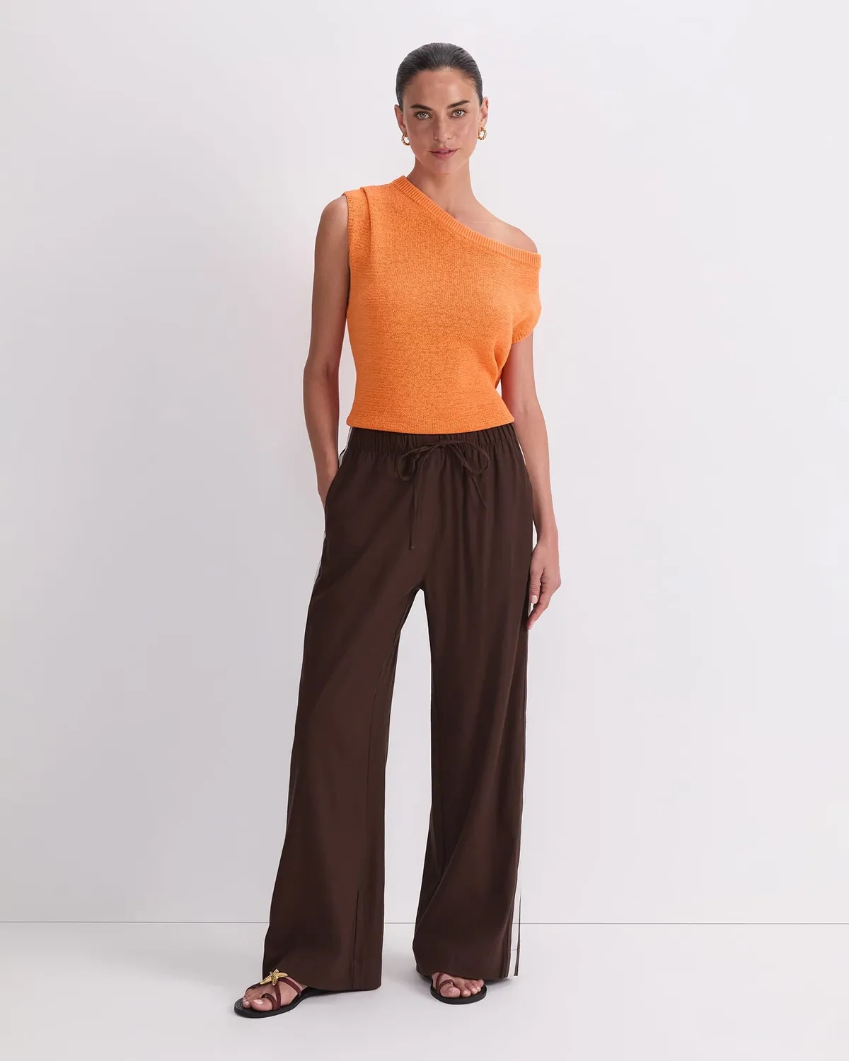 Sportscraft Rosa Trim pantalon lin bande latérale