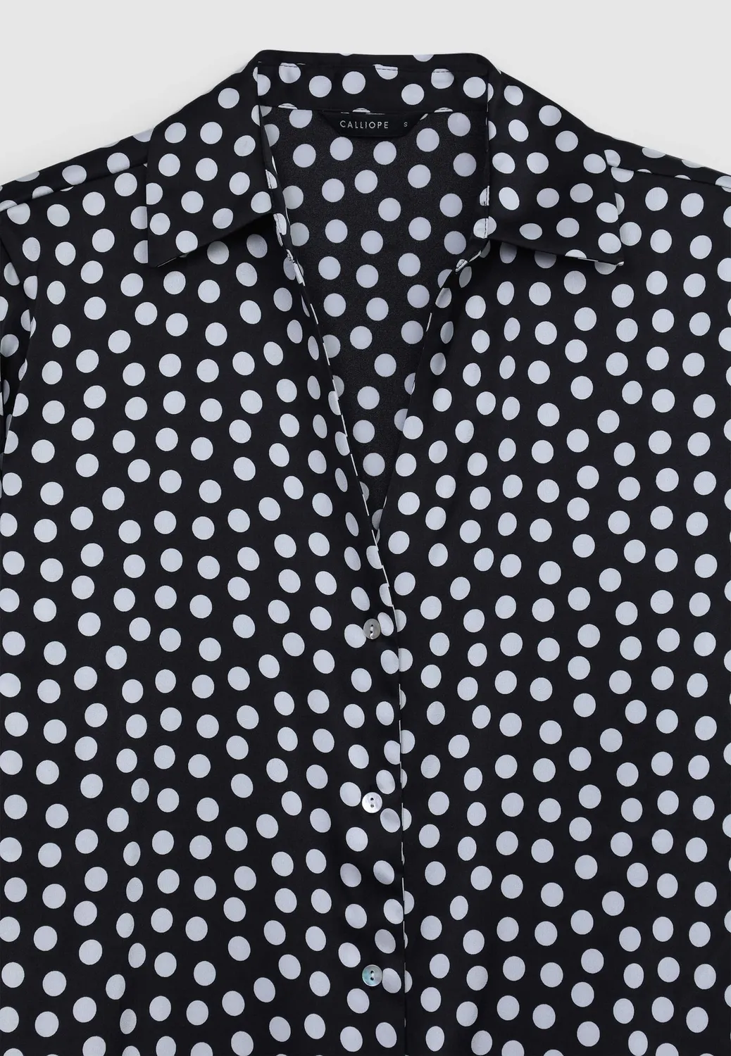 Calliope chemise pois chemisier satiné manches longues
