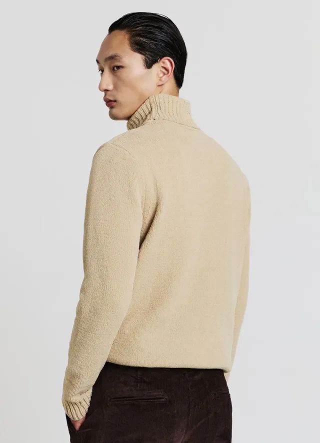 Calliope pull col roulé homme chenille uni regular