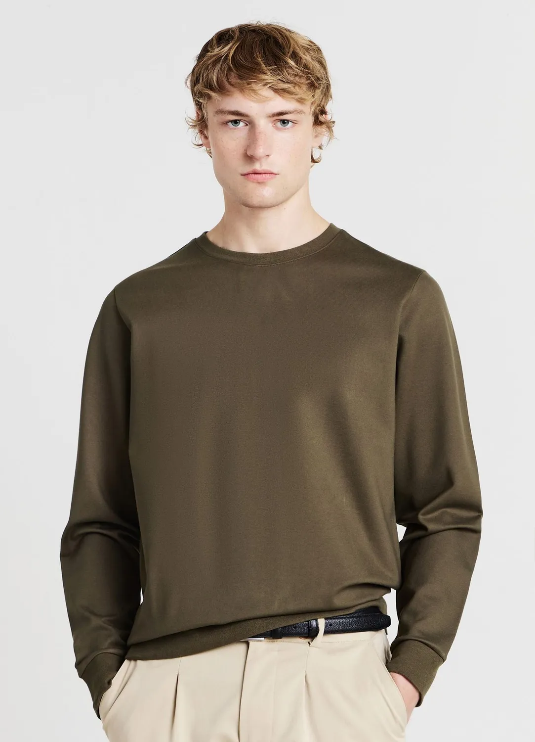 Calliope Sweat col rond uni sweat homme coton