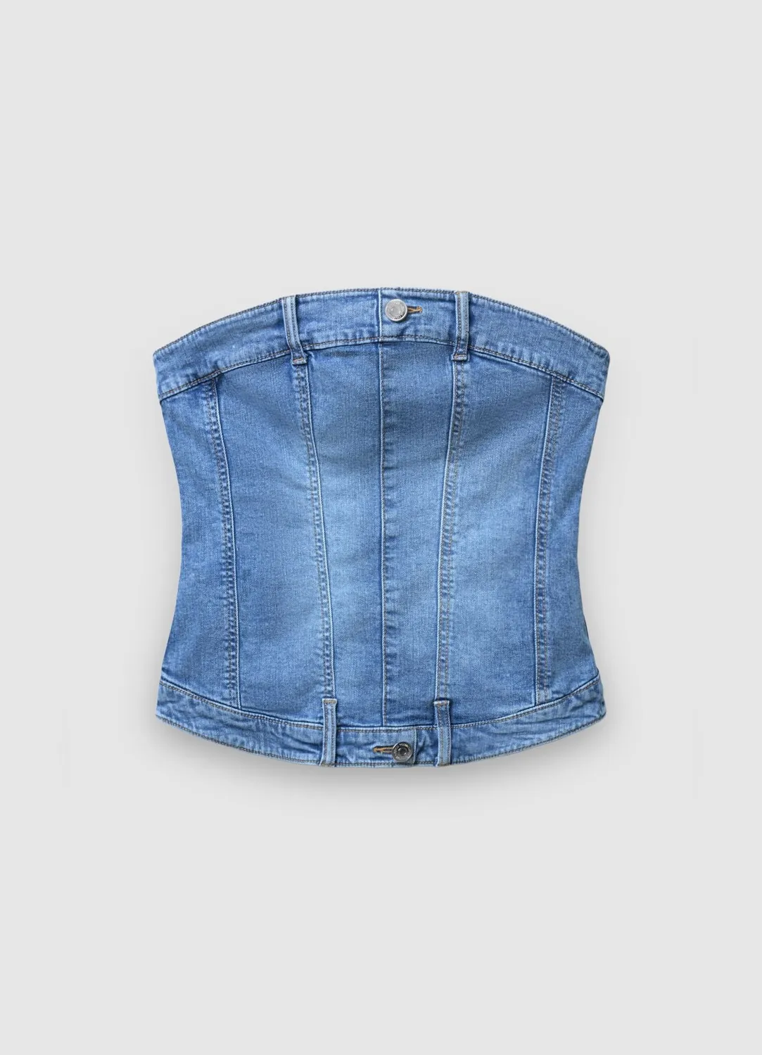 Calliope Top denim zip bandeau femme XS denim
