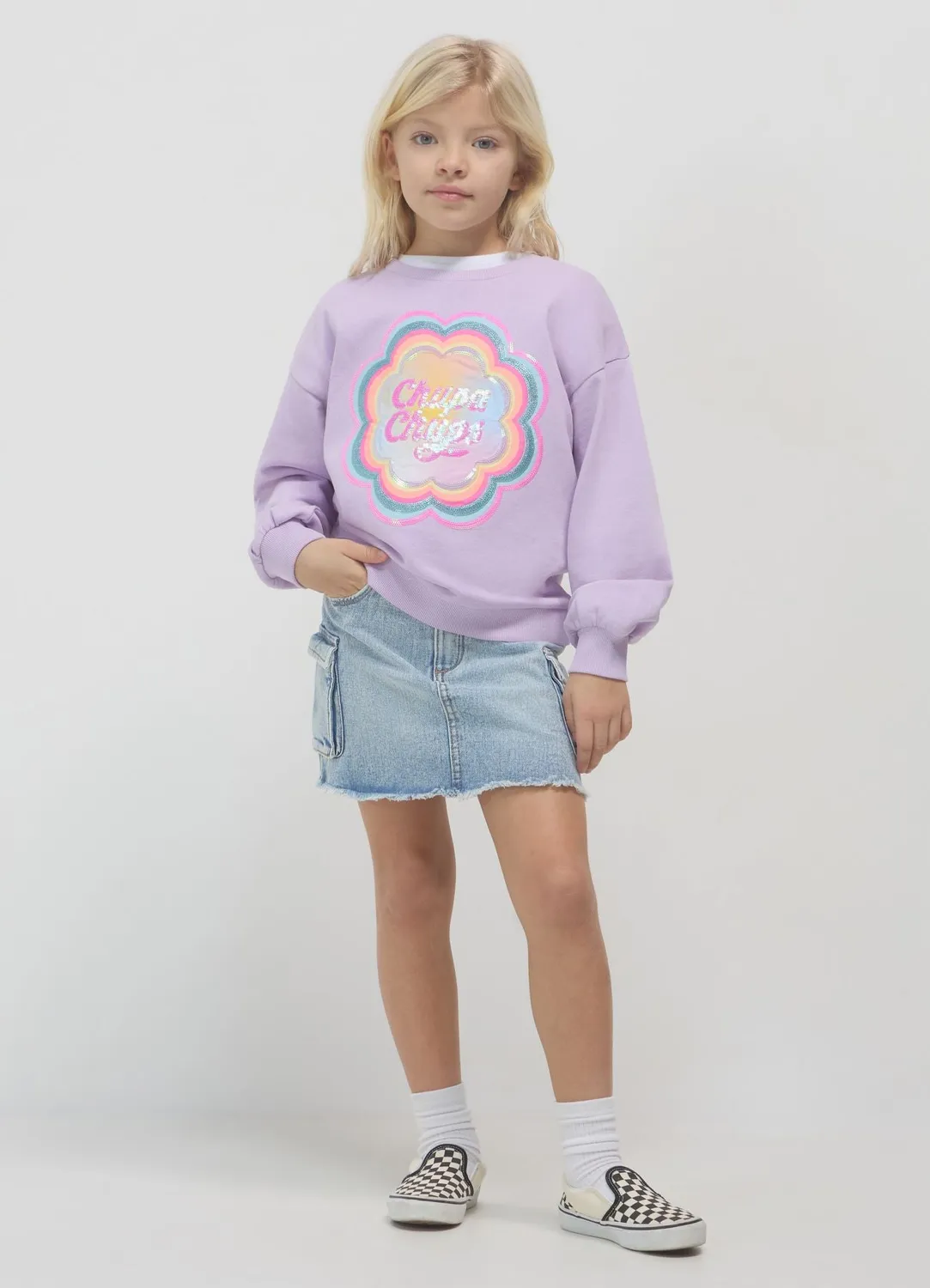 Calliope sweat Chupa Chups fille coton col rond
