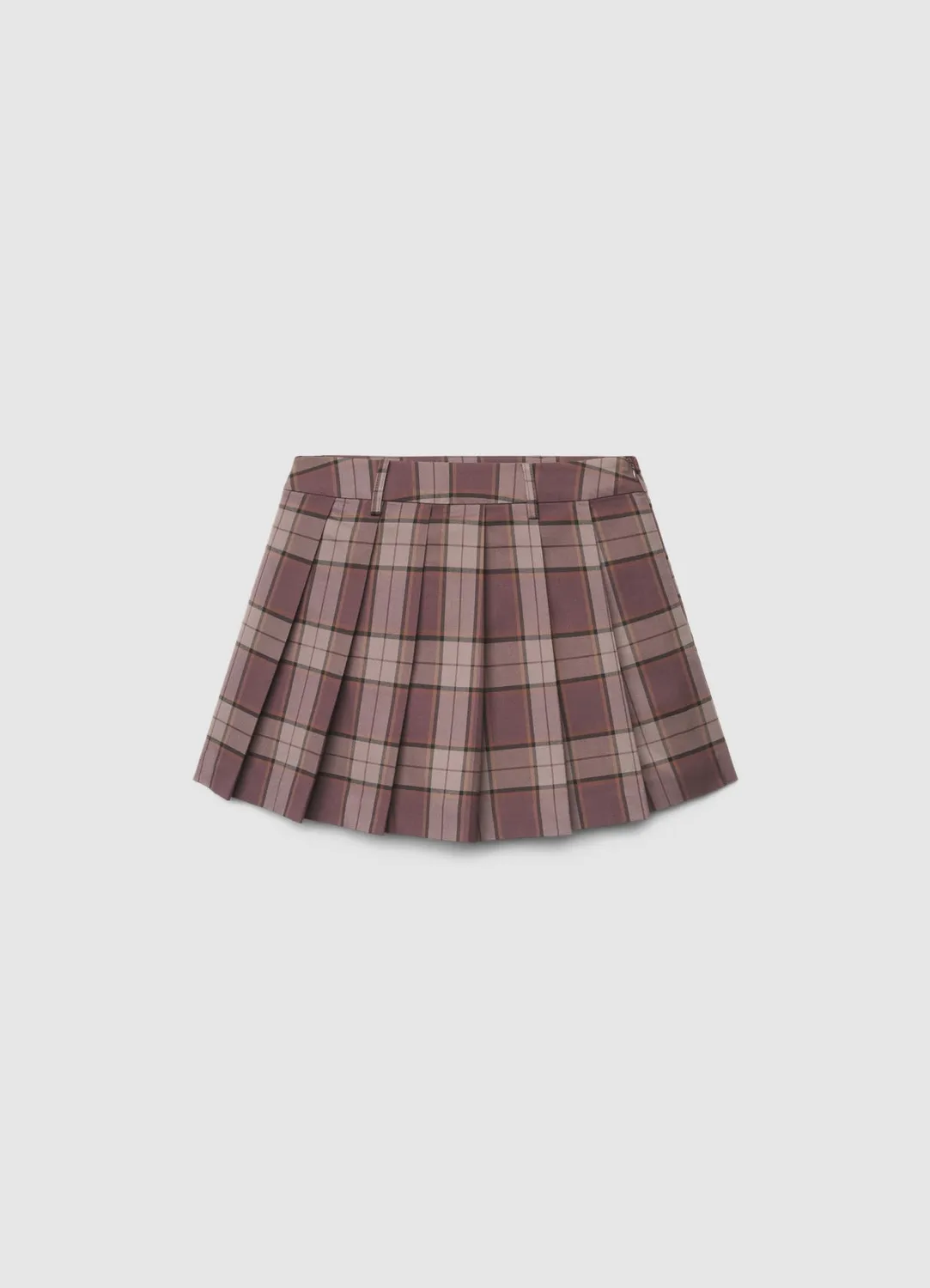 Calliope jupe-short à carreaux plissée femme