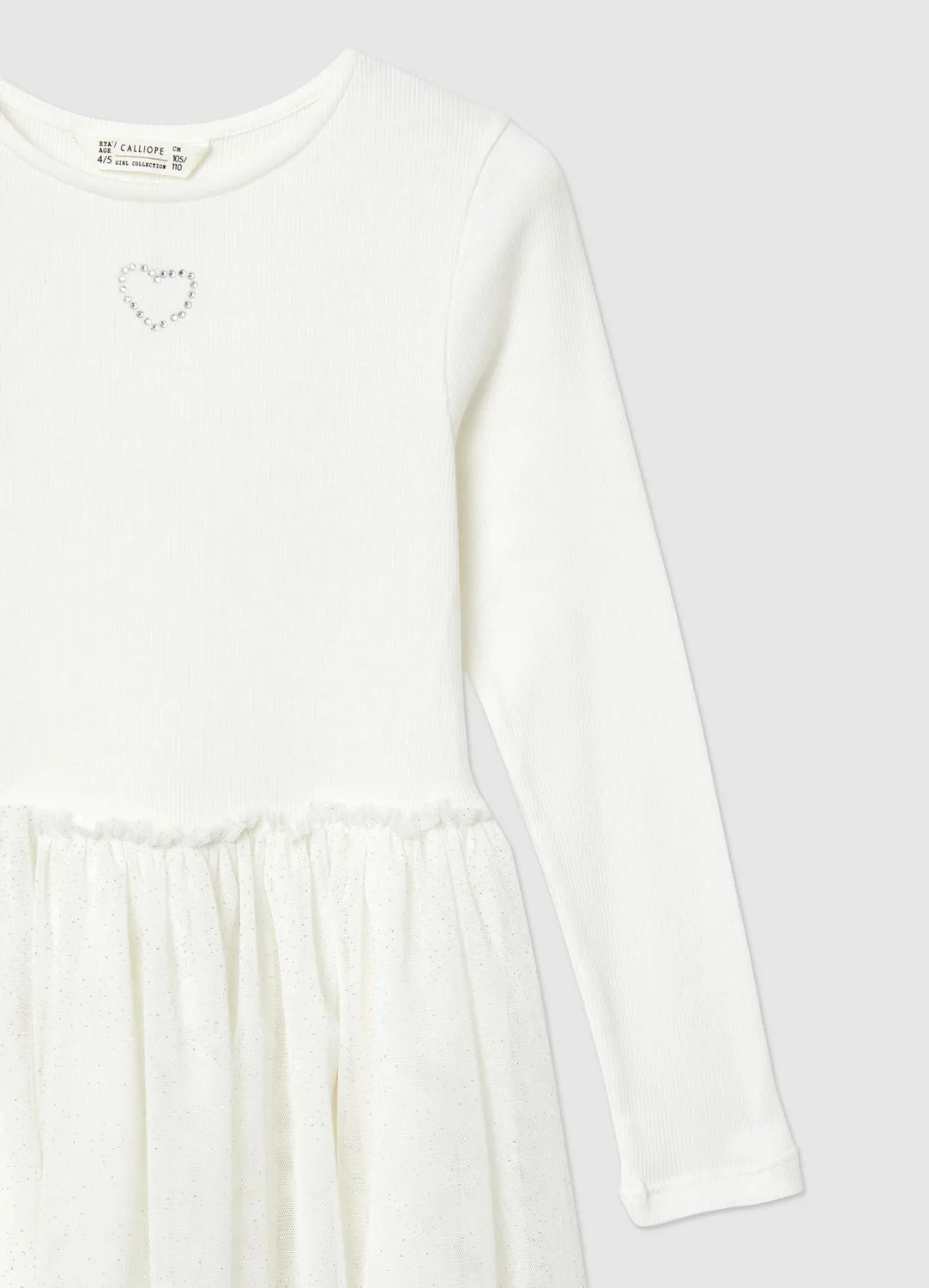 Calliope robe fille tulle pailleté cœur