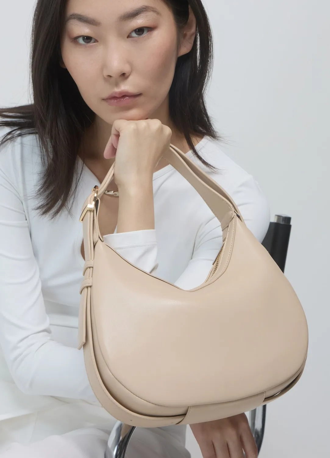 Calliope mezzaluna sac demi-lune 28 cm zip