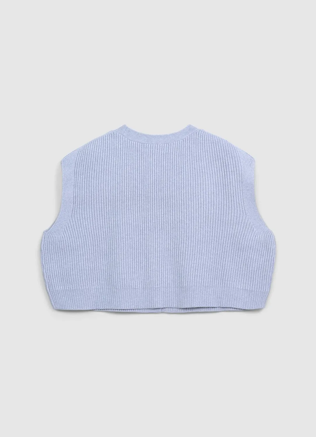 Calliope Gilet À Côtes femme col V boutonné sans manches