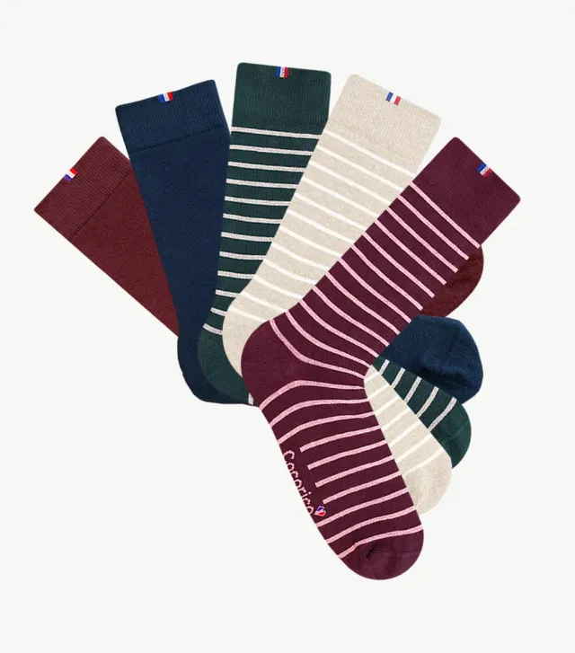 Cocorico Iconique chaussettes homme lot de 5 coton