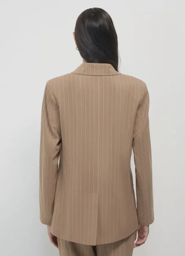 Calliope veste double boutonnage rayures craie femme