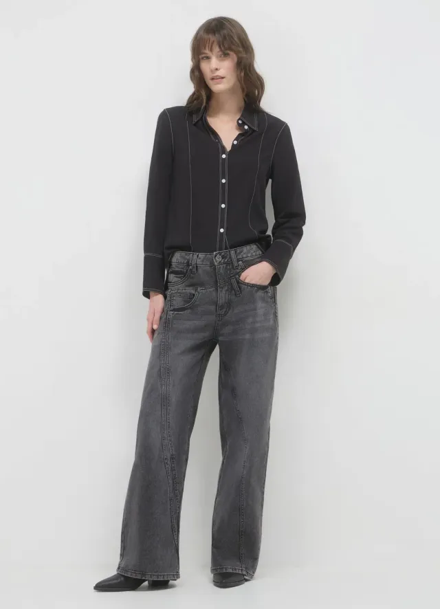 Calliope wide leg jean femme coupe regular