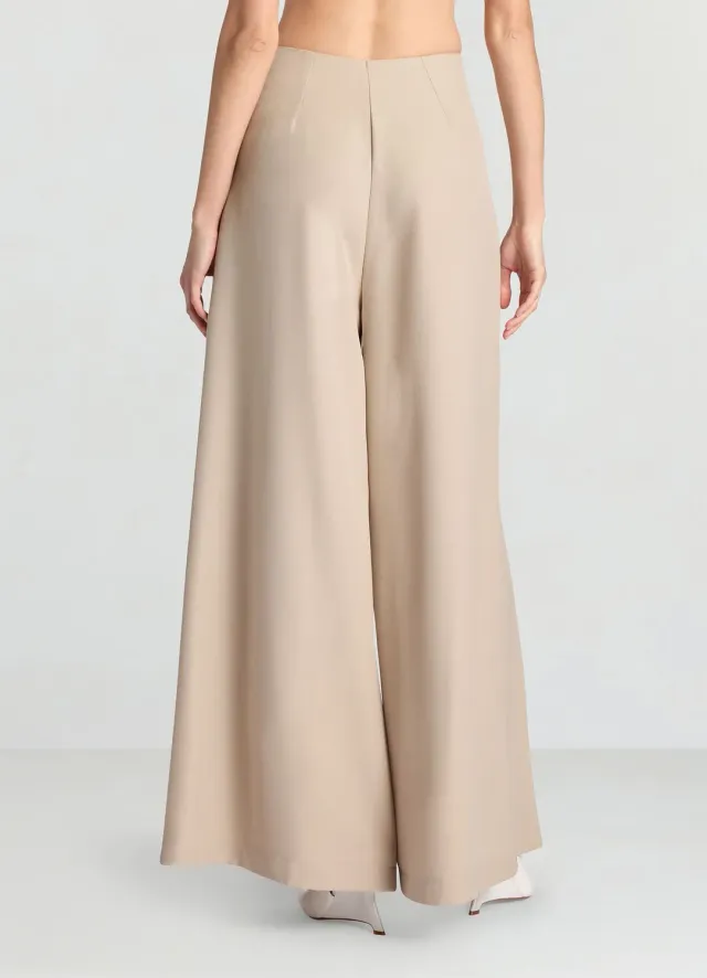 Calliope pantalon palazzo large plis taille haute femme