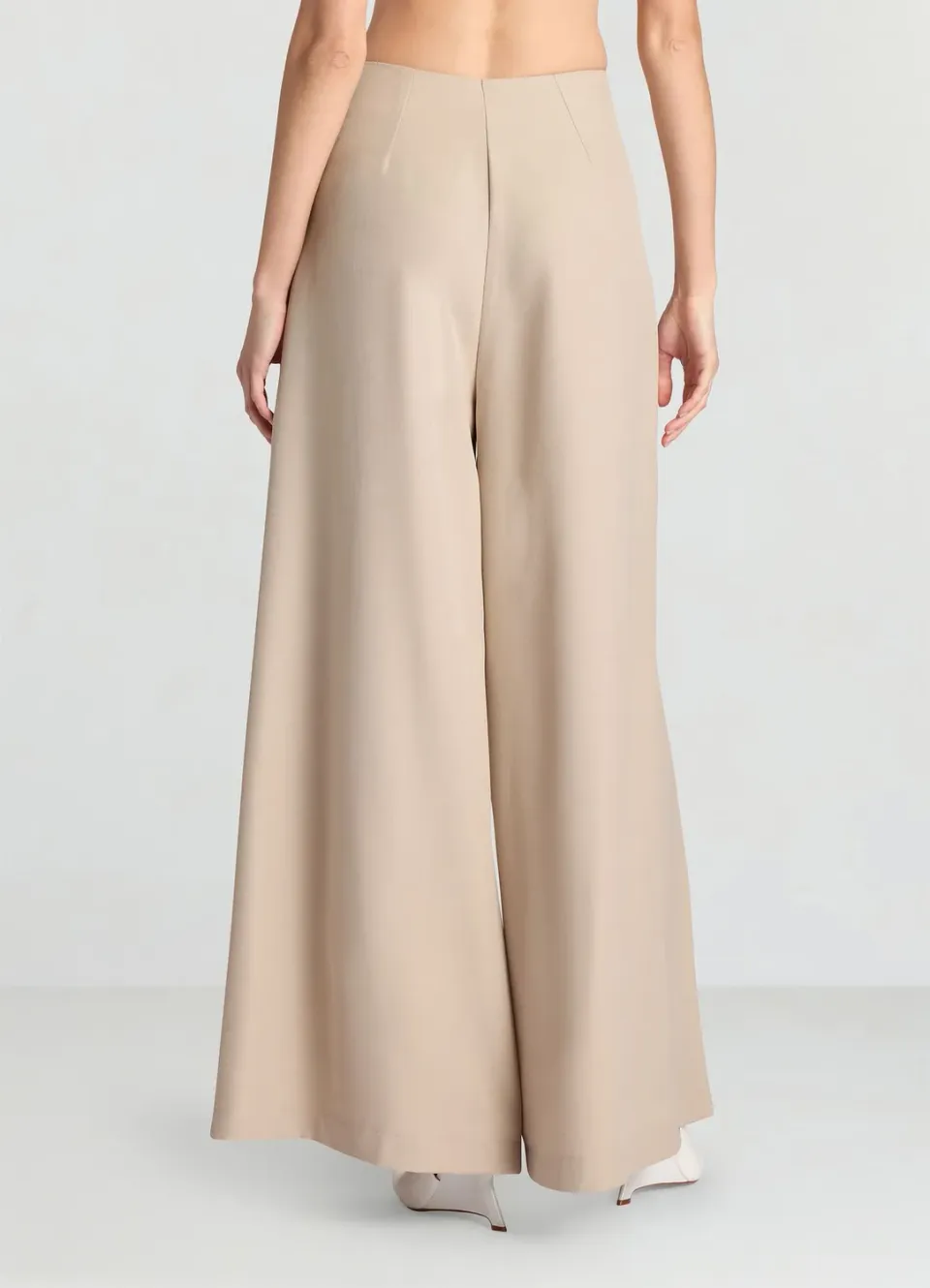 Calliope pantalon palazzo large plis taille haute femme